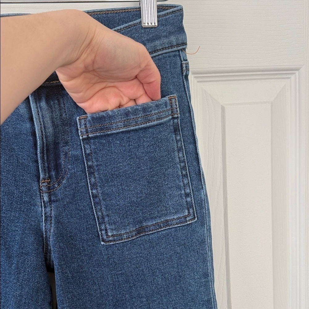 Express Women’s 70s Flare Jeans Size 10 Mid Rise HyperStretch Long Inseam - Picture 7 of 12